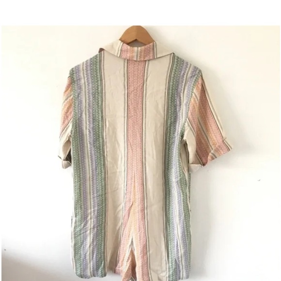 FREE PEOPLE Summer Heat Linen Romper Small - Picture 4 of 4